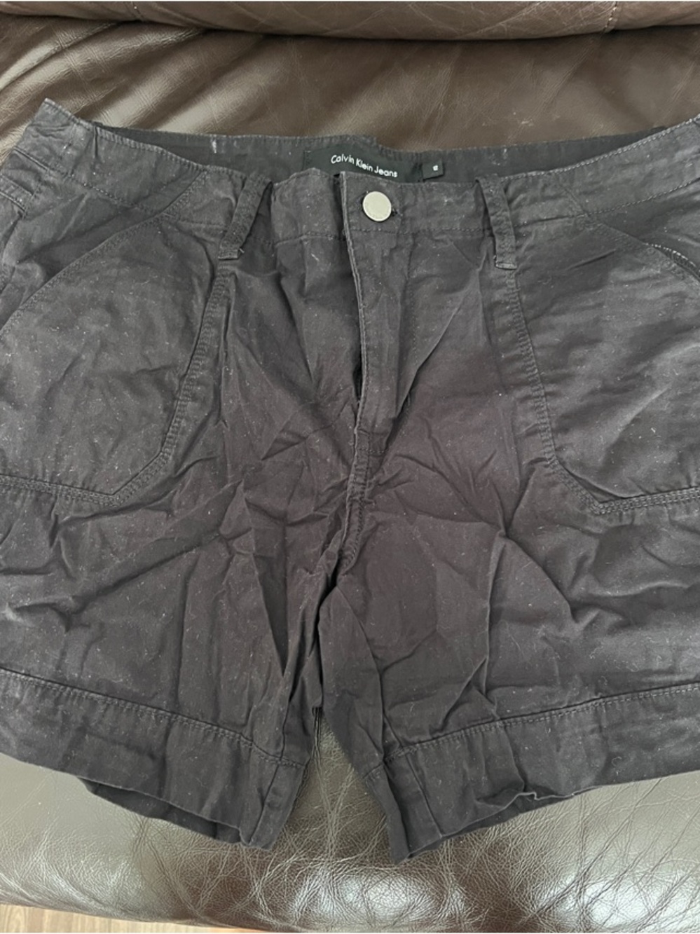 Calvin Klein Black Utility Cotton Shorts